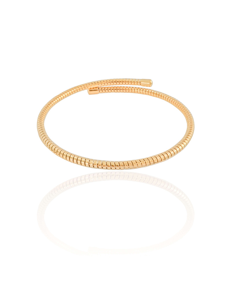 Bracelete Mola Espiral Banhado a Ouro 18K