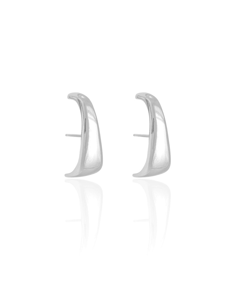 Ear Hook Liso Ródio Branco