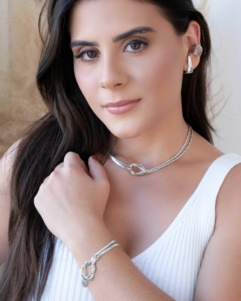 Ear Hook Liso Ródio Branco