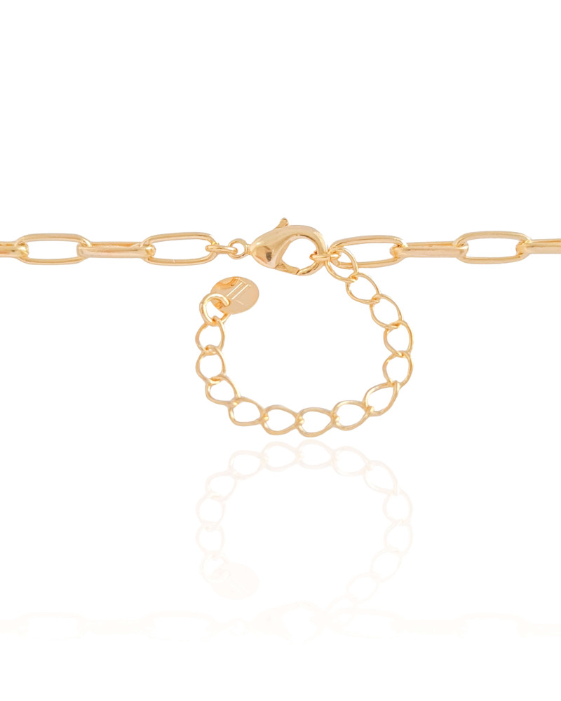 Gargantilha Elos Ovais Banhado a Ouro 18K