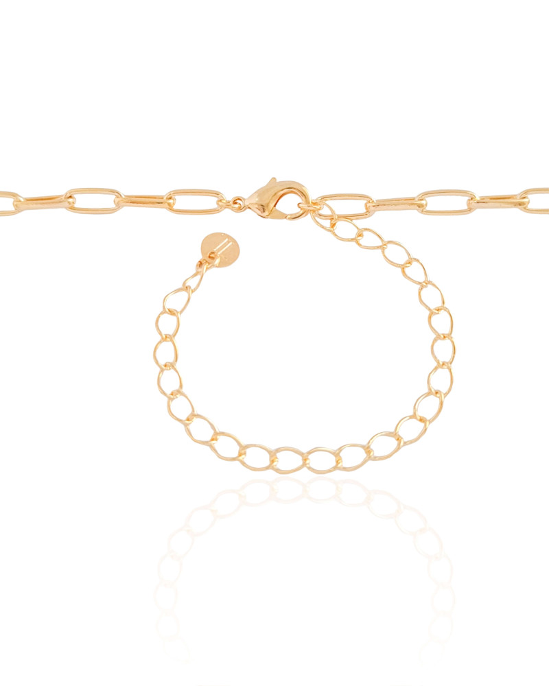 Choker Elos Ovais Banhado a Ouro 18K