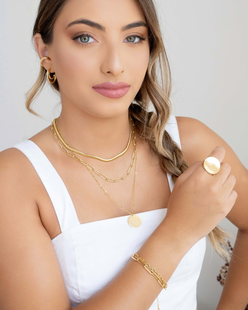 Choker Snake 4 mm Banhado a Ouro 18K