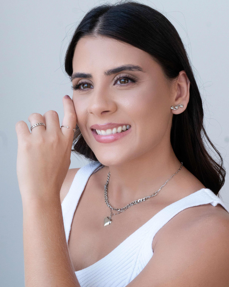 Anel Corações Vazados Tamanho 16 Ródio Branco