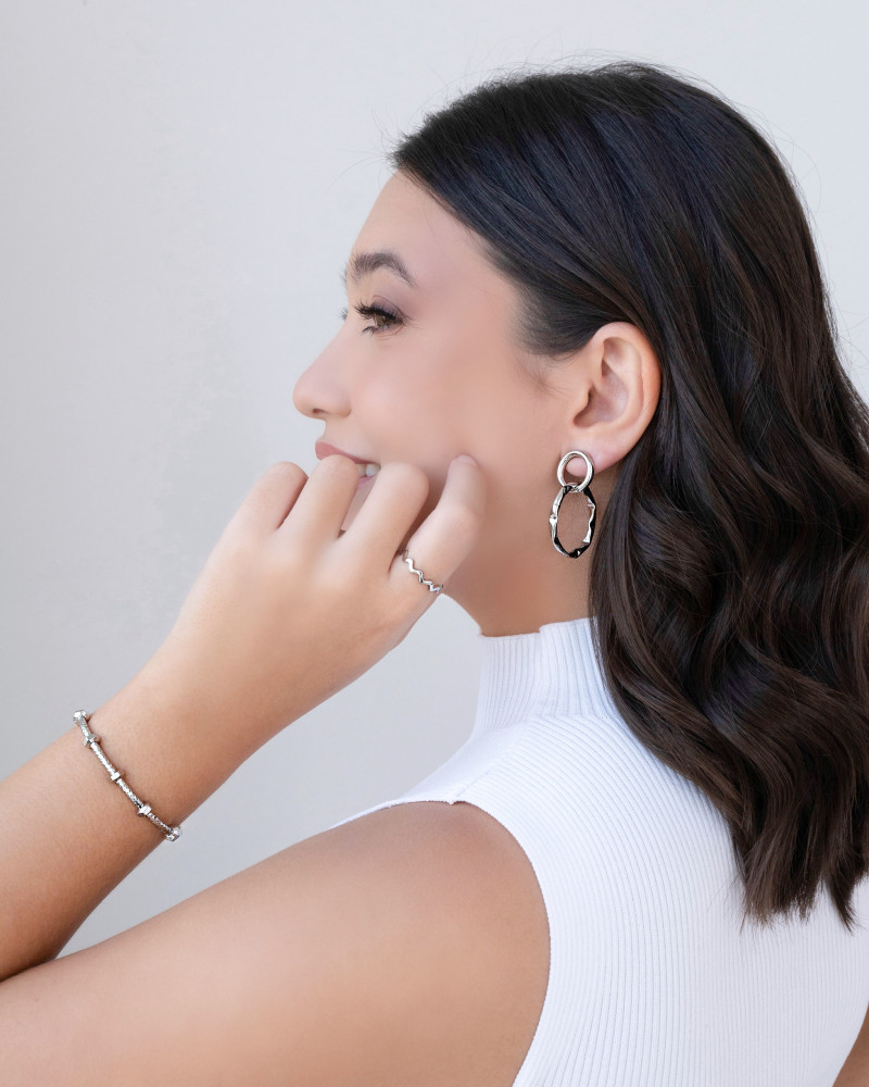 Bracelete Parafusos Ródio Branco