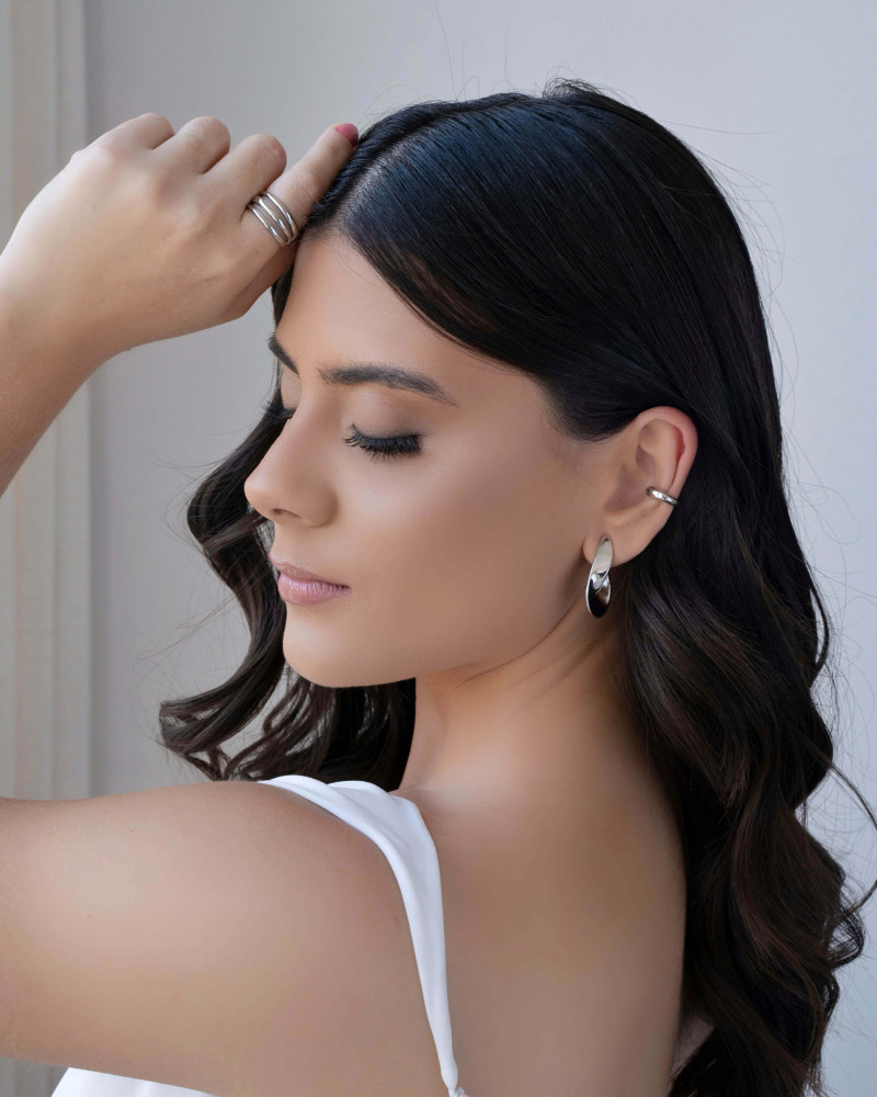 Anel Três Filetes Tamanho 16 Ródio Branco