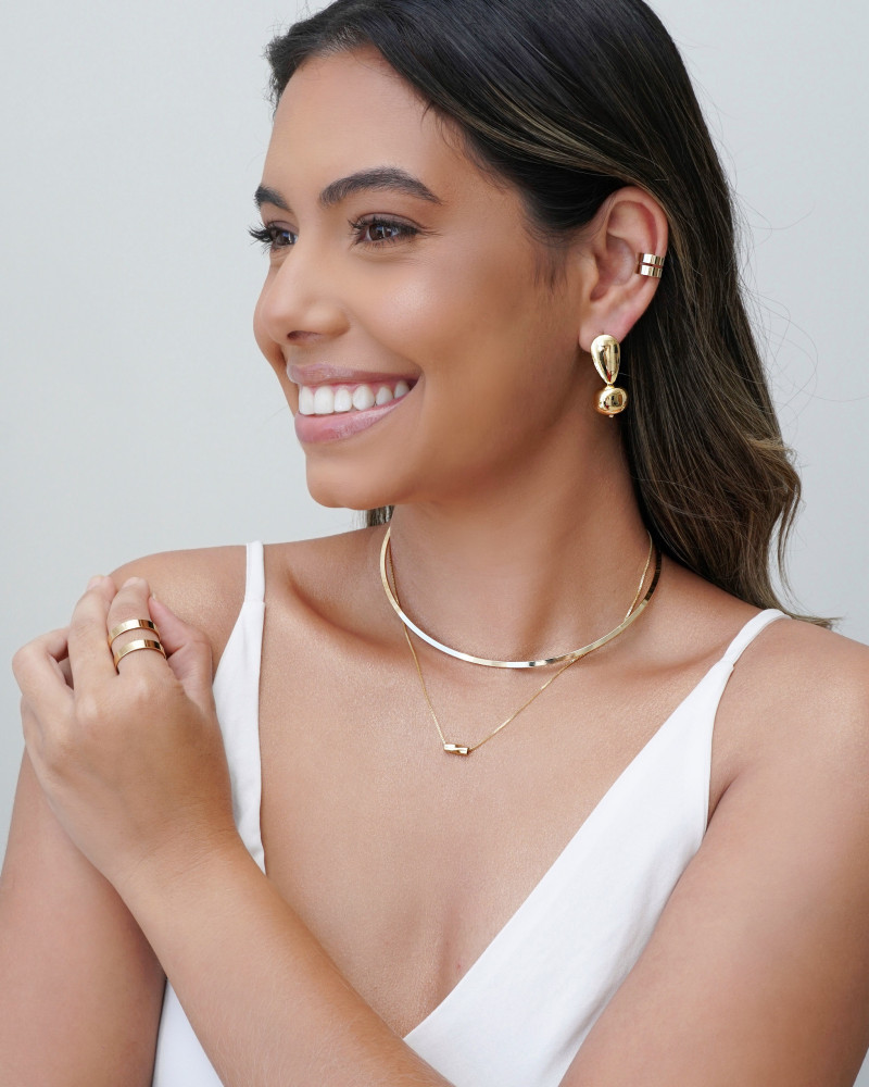 Piercing Vazado Liso Banhado a Ouro 18K