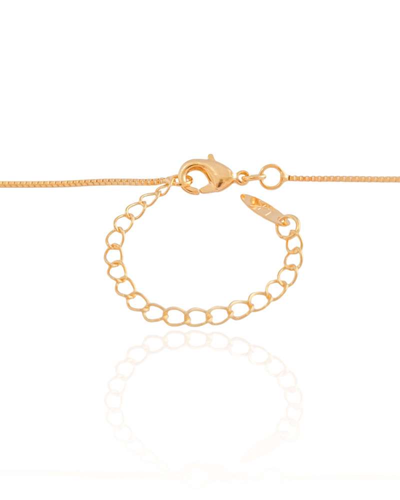 Gargantilha Veneziana Coração Liso Banhado a Ouro 18K