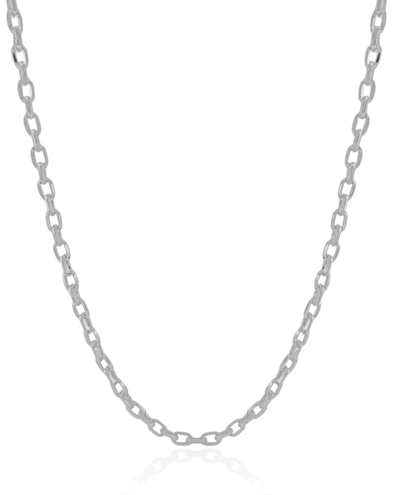 Gargantilha Elos Lisos Ródio Branco