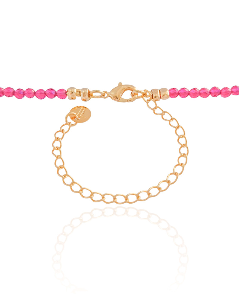 Choker Cristais Marsala Banhado a Ouro 18K