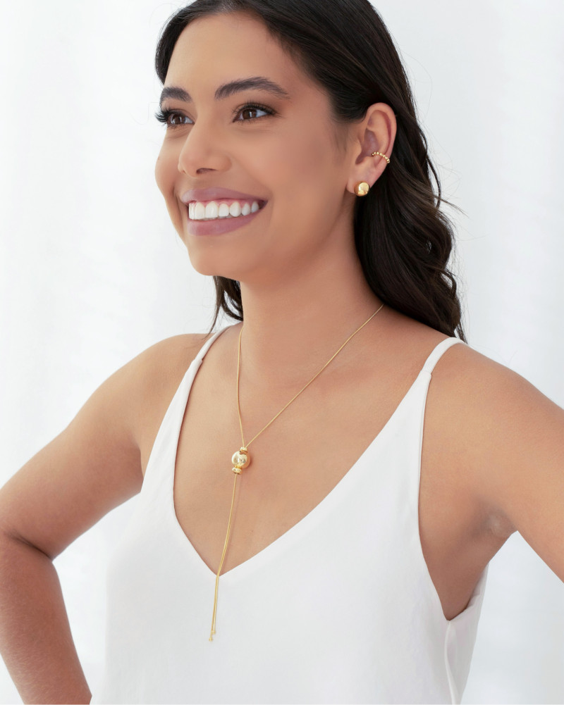 Brinco Bola Lisa 12 mm Banhado a Ouro 18K