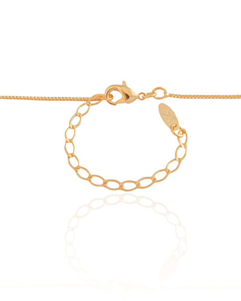 Gargantilha Coração Mãe Cravejado Cristal Banhado a Ouro 18K - 45 cm