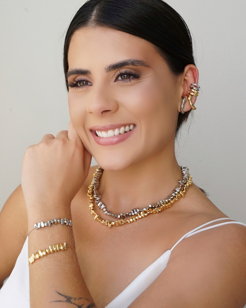 Piercing Dois Filetes Orgânico Banhado a Ouro 18K