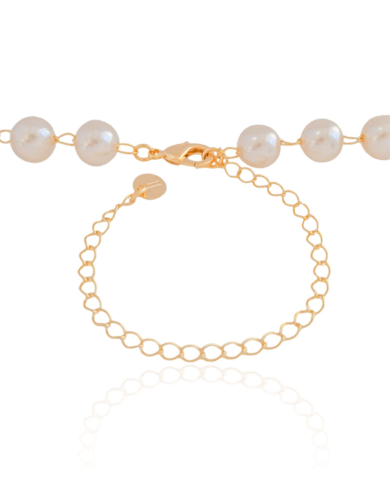 Choker Pérolas 8 mm Banhado a Ouro 18K