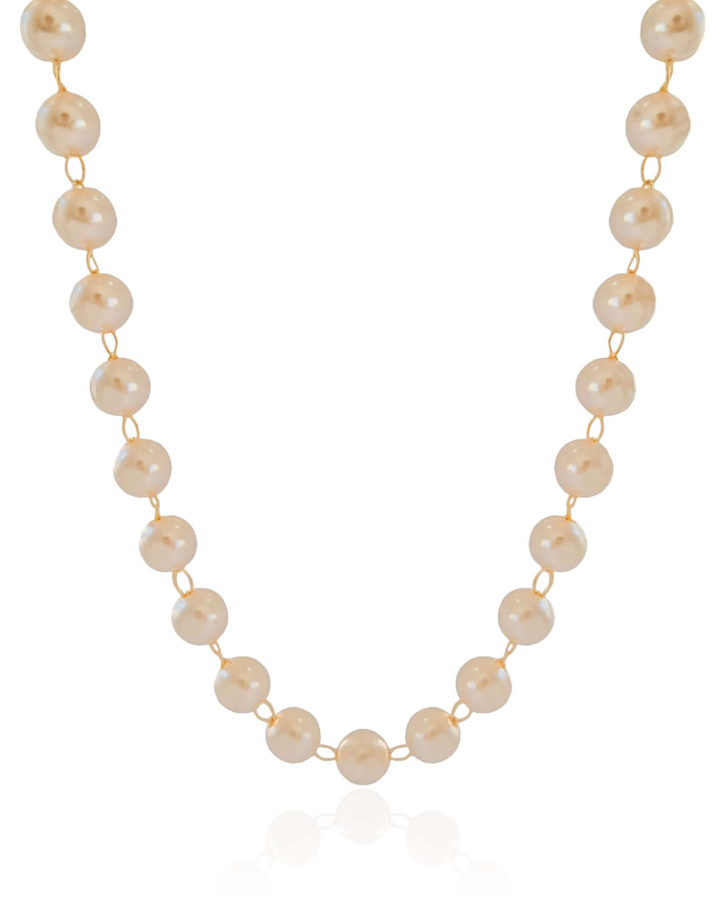 Choker Pérolas 8 mm Banhado a Ouro 18K