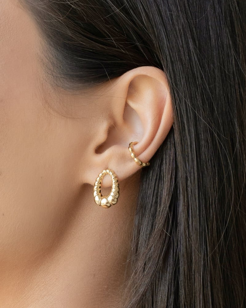 Piercing Gomos Lisos Banhado a Ouro 18K