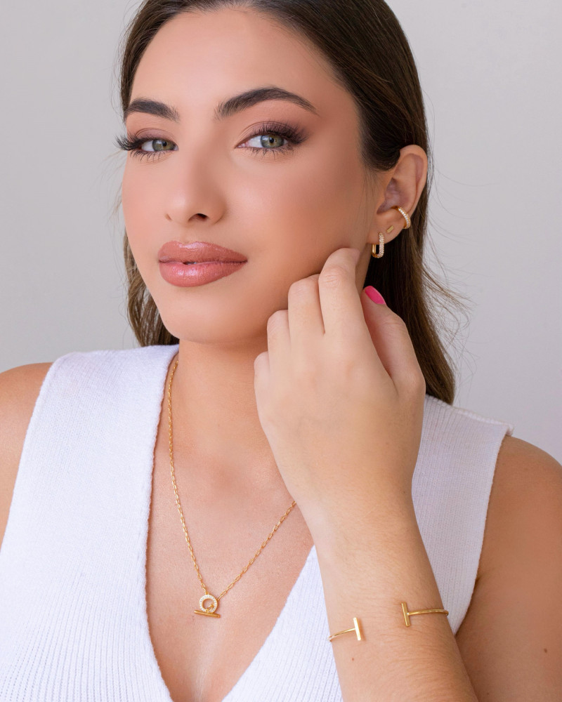 Brinco Palito Liso 5mm Banhado a Ouro 18K