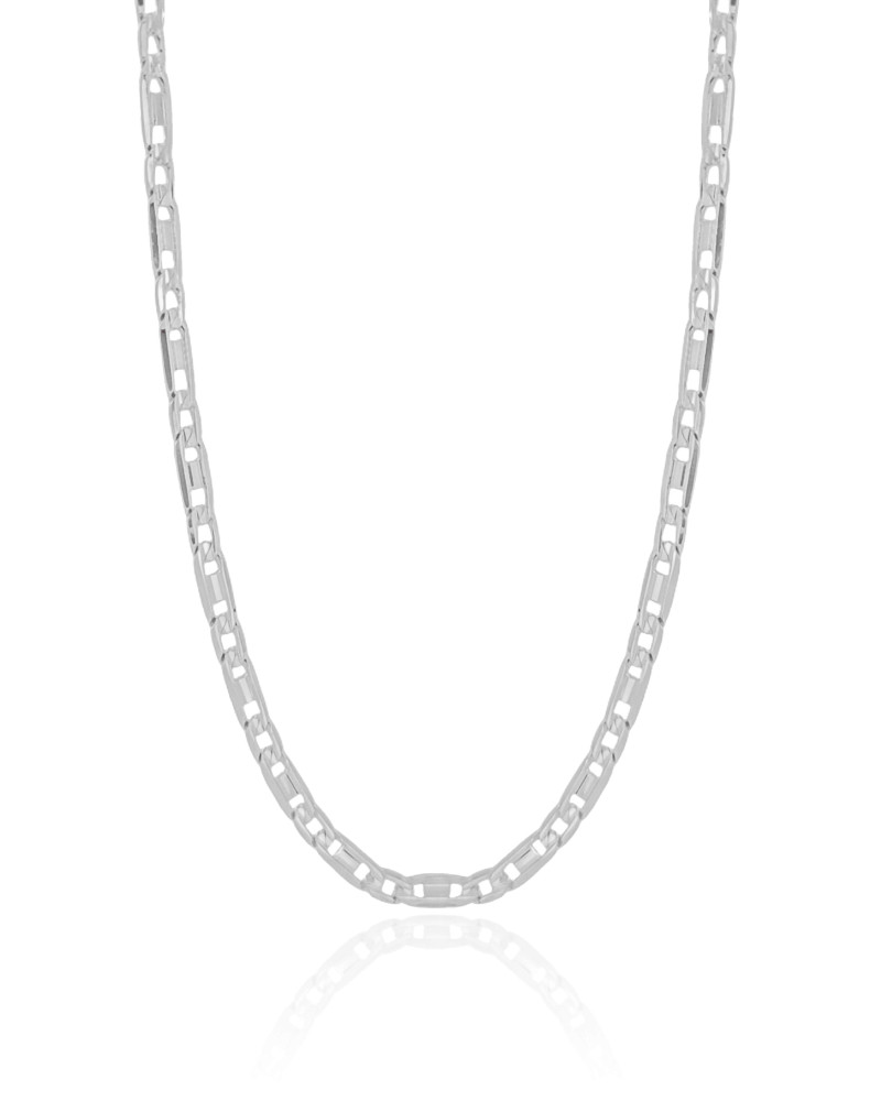Choker Piastrine Ródio Branco