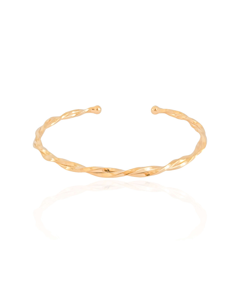 Bracelete Torcido Banhado a Ouro 18K