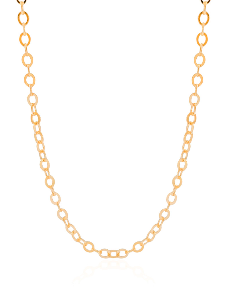 Gargantilha Elos Ovais 5 mm Banhado a Ouro 18K - 40 cm