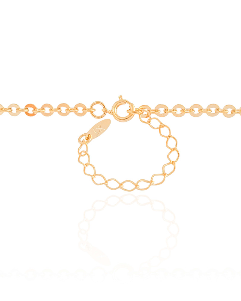 Gargantilha Elos Bailarina 3 mm Banhado a Ouro 18K - 45 cm