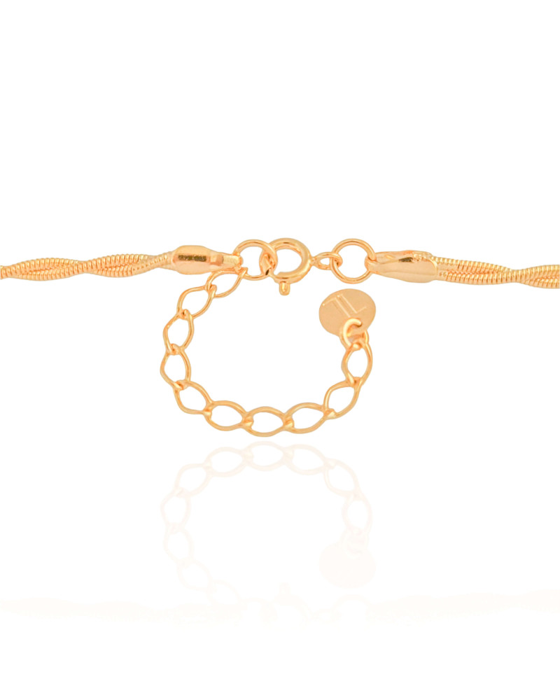 Gargantilha Corda Violão Torcida 2.5 mm Banhado a Ouro 18K