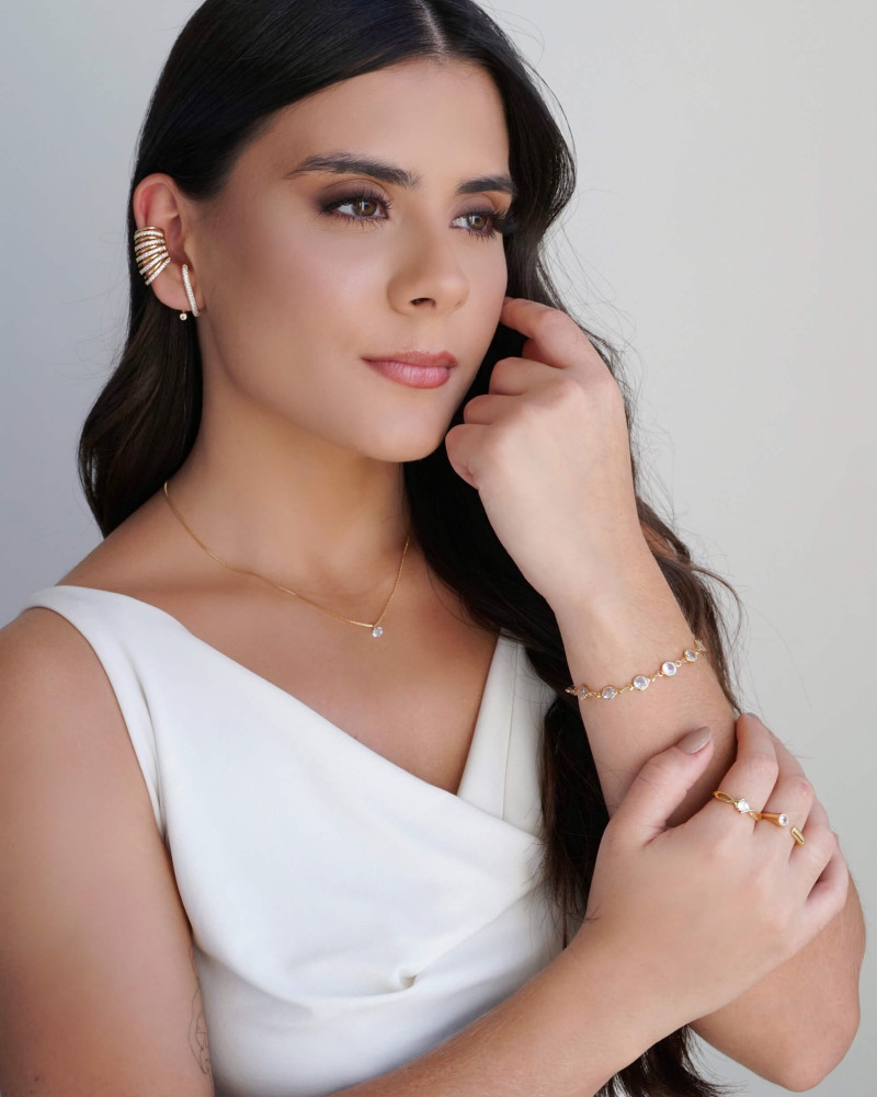 Pulseira Pontos de Luz Zircônia Banhado a Ouro 18K