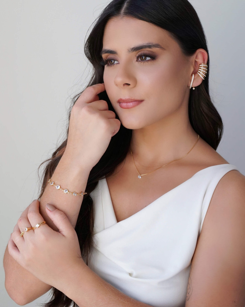 Gargantilha Veneziana Ponto de Luz Cristal 5 mm Banhado a Ouro 18K - 40 cm