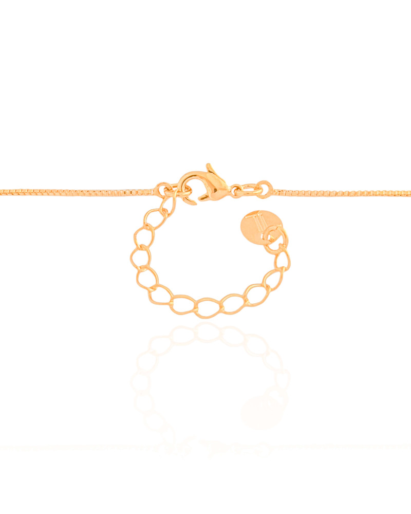 Gargantilha Veneziana Ponto de Luz Cristal 5 mm Banhado a Ouro 18K - 40 cm