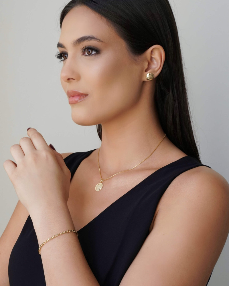 Pulseira Elos Ovais 3 mm Banhado a Ouro 18K