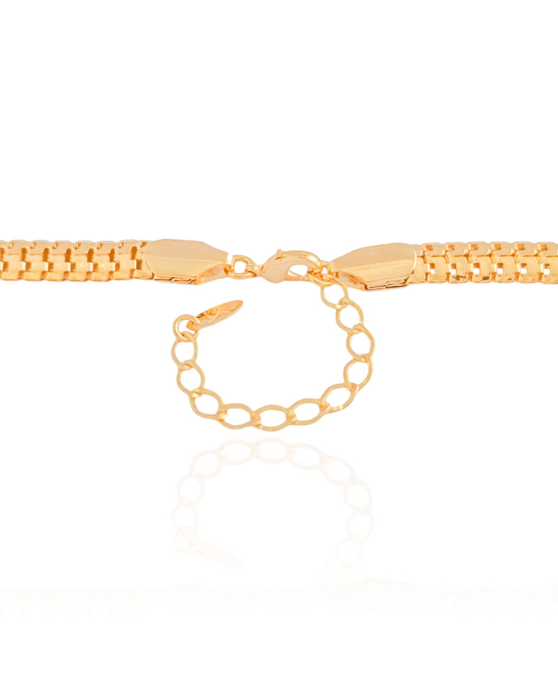 Gargantilha Malha Cobra 6 mm Banhado a Ouro 18K - 40 cm