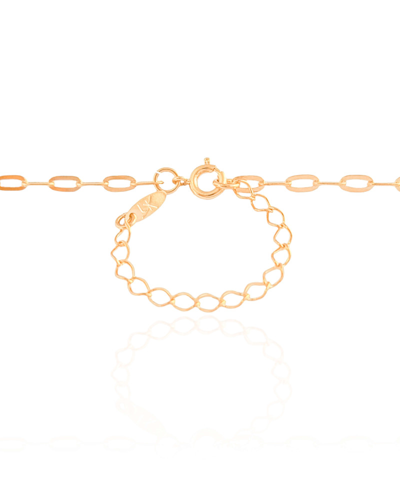 Gargantilha Elos Ovais 3 mm Banhado a Ouro 18K - 45 cm