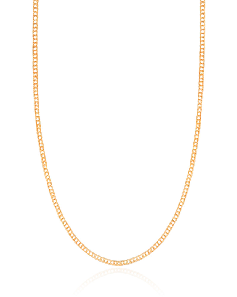 Gargantilha Grummet 2 mm Banhado a Ouro 18K - 45 cm