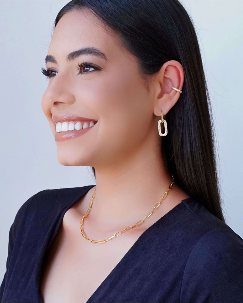 Gargantilha Elos Ovais 4 mm Banhado a Ouro 18K - 40 cm