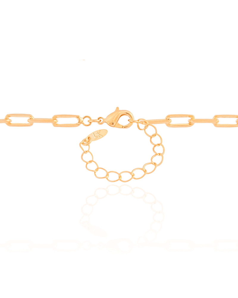 Gargantilha Elos Ovais 4 mm Banhado a Ouro 18K - 40 cm