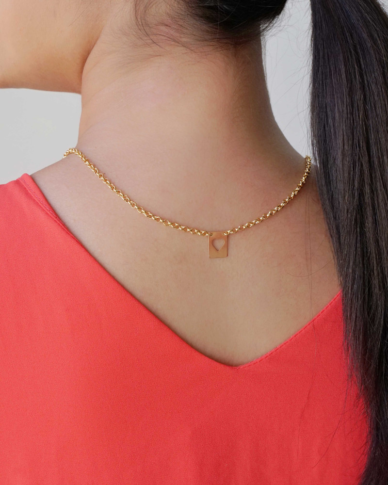 Escapulário A Medida do Amor e o Amor Sem Medidas Banhado a Ouro 18K