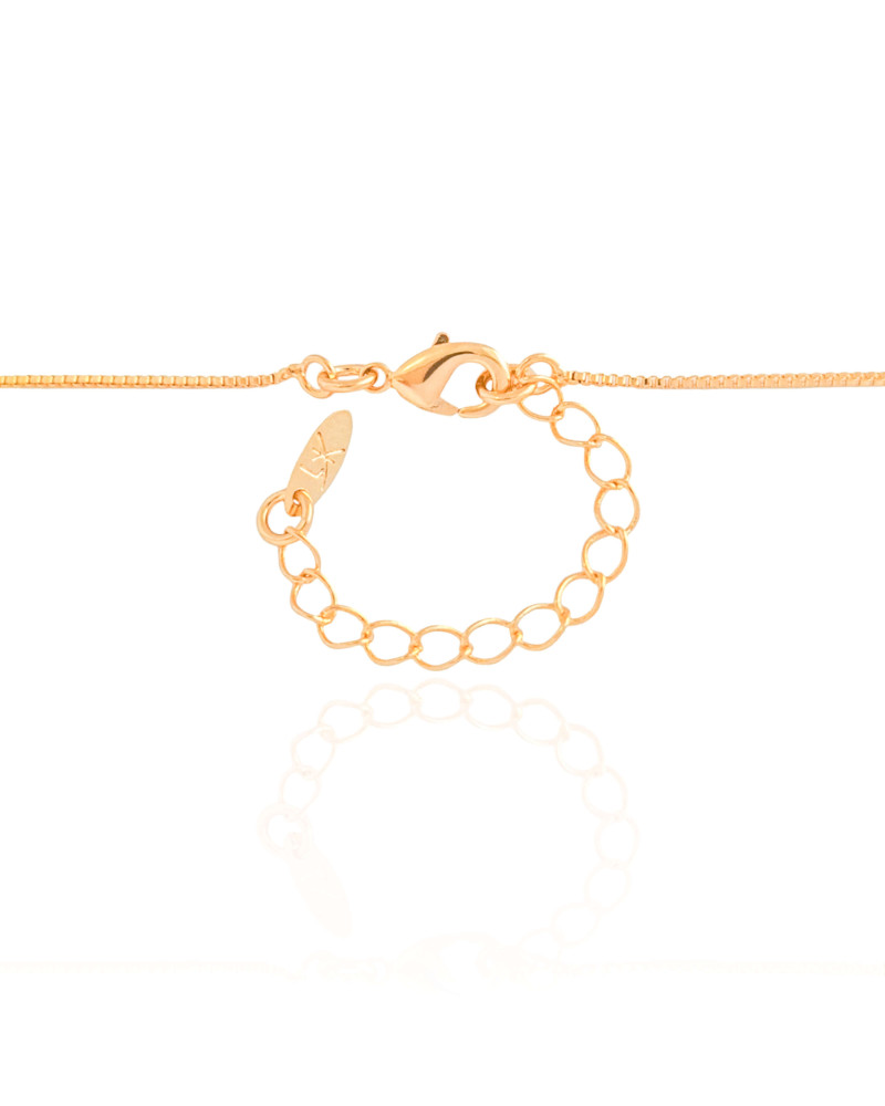 Gargantilha Veneziana Bola Lisa 8 mm Banhado a Ouro 18K - 45 cm