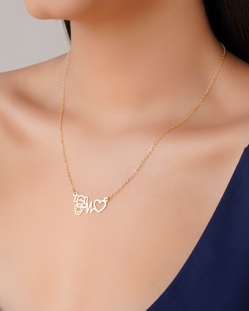 Gargantilha Elos Batimento Filho Menina Banhado a Ouro 18K - 50 cm