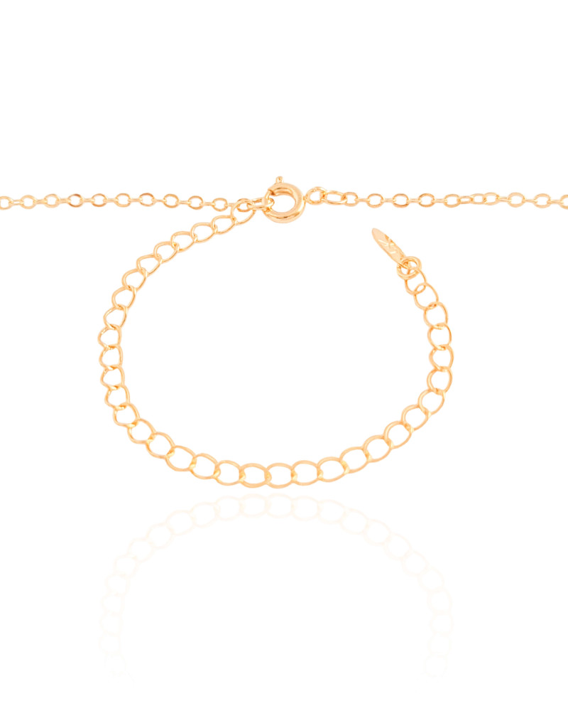 Gargantilha Elos Batimentos FIlho Menina Banhado a Ouro 18K - 40 cm