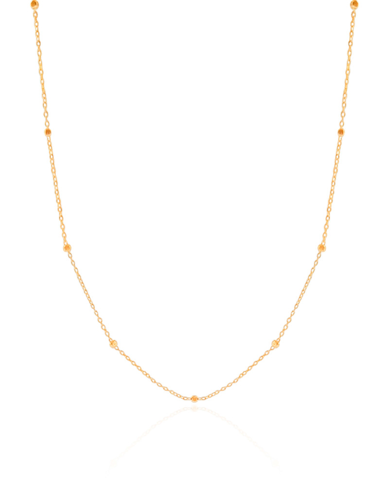 Choker Elos Detalhes Banhado a Ouro 18K