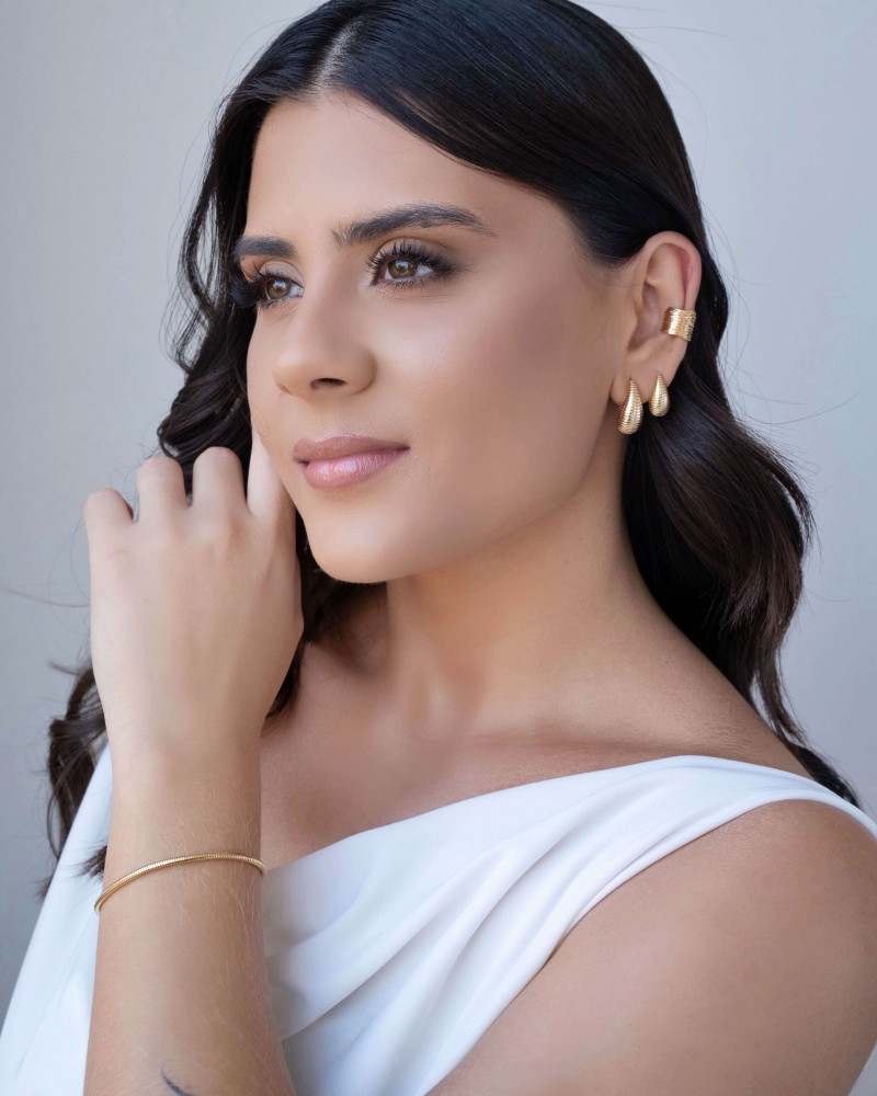 Piercing Texturizado Banhado a Ouro 18K