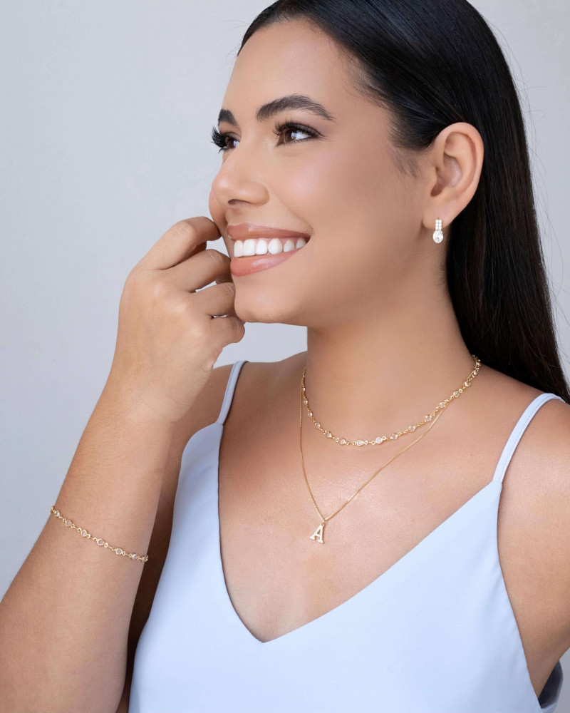 Brinco Argola Ponto de Luz Oval Retângulo Cravejado Cristal Banhado a Ouro 18K