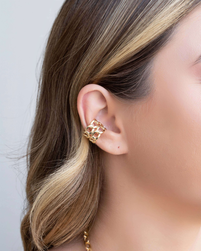 Piercing Grumet Duplo Banhado a Ouro 18K