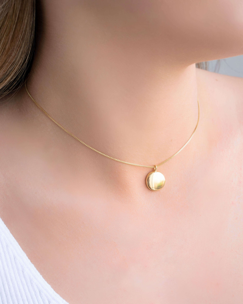 Choker Veneziana Redondo Liso 1.2 cm Banhado a Ouro 18K