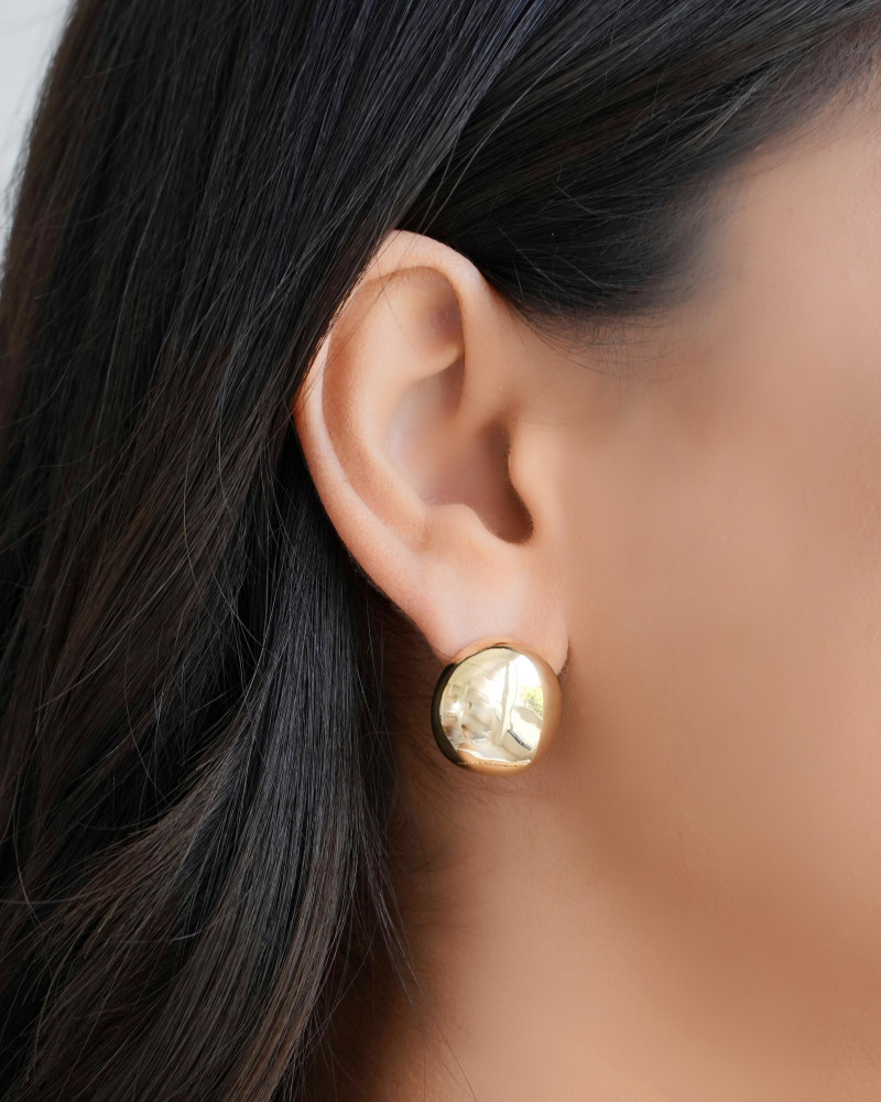 Brinco Redondo Liso 2.0 cm Banhado a Ouro 18K