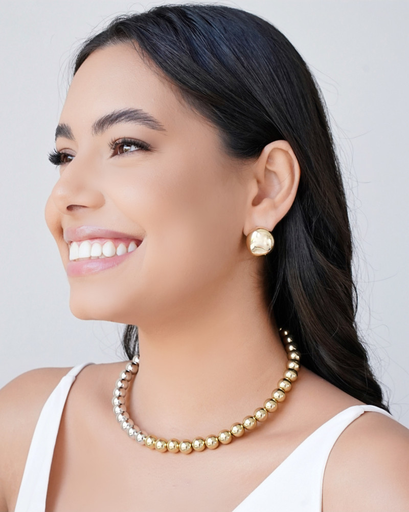 Brinco Redondo Liso 2.0 cm Banhado a Ouro 18K