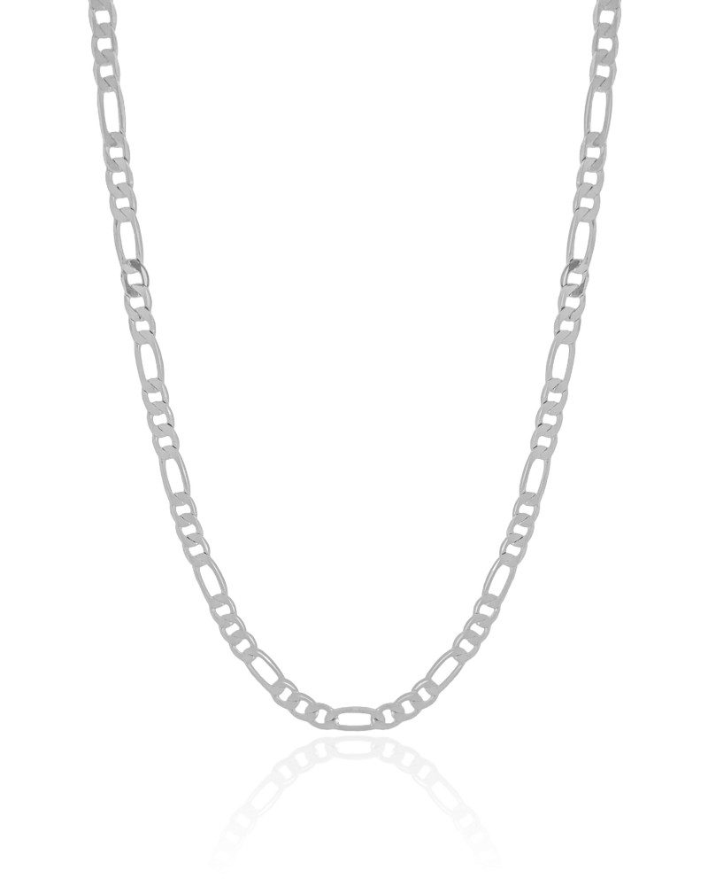 Choker Fígaro 4 mm Ródio Branco