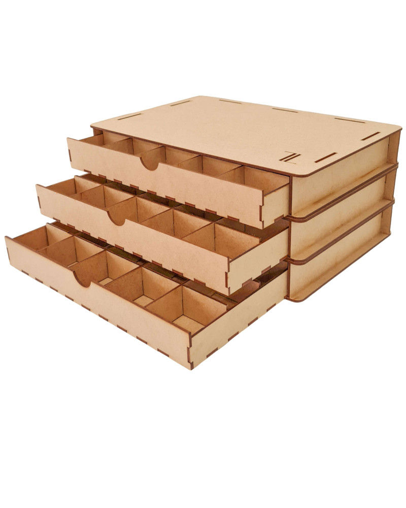 Porta Joias Gaveteiro com 20 Divisórias