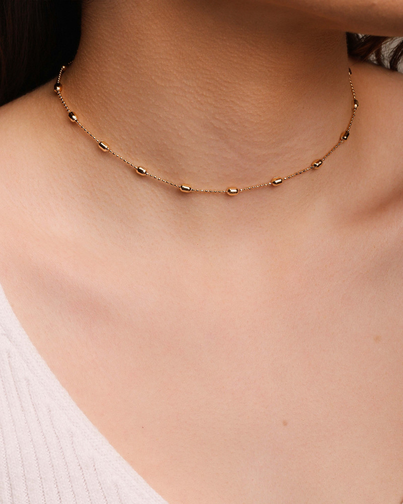 Choker Gomos 3 mm Banhado a Ouro 18K