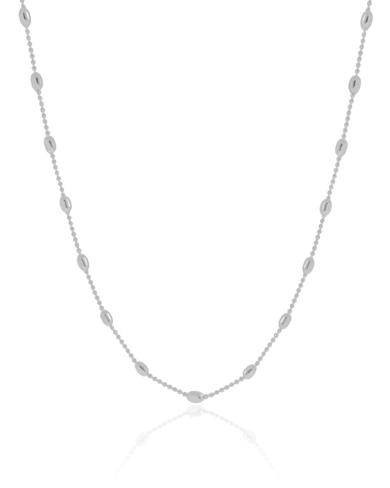 Choker Gomos 3 mm Ródio Branco