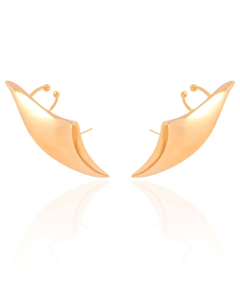 Ear Cuff Liso 4.6 cm Banhado a Ouro 18K